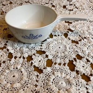 Vintage Corning Ware P82B Petite Pan 1 Pint Saucepan‎ Blue Flower Pot Made USA